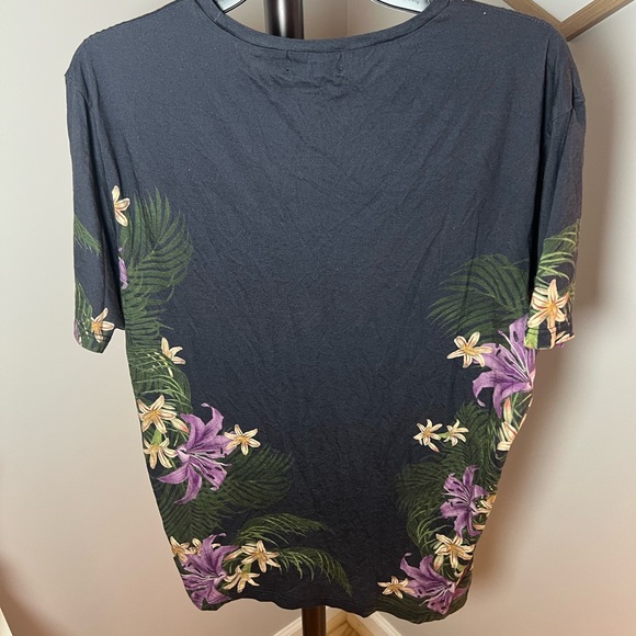 Topman Men’s Floral Tropical Graphic Short Sleeve T-Shirt Size Large - Picture 3 of 5